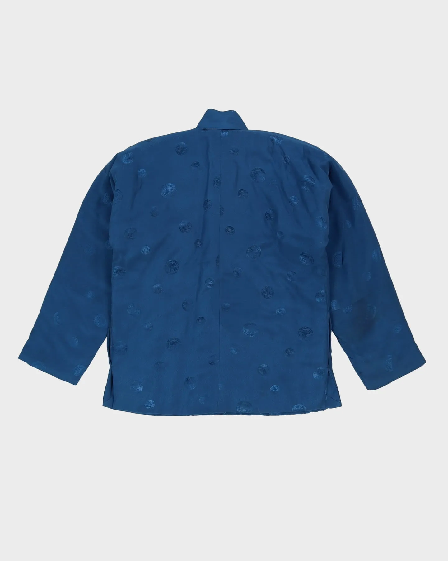 00s Blue Padded Cheongsam Jacket - S