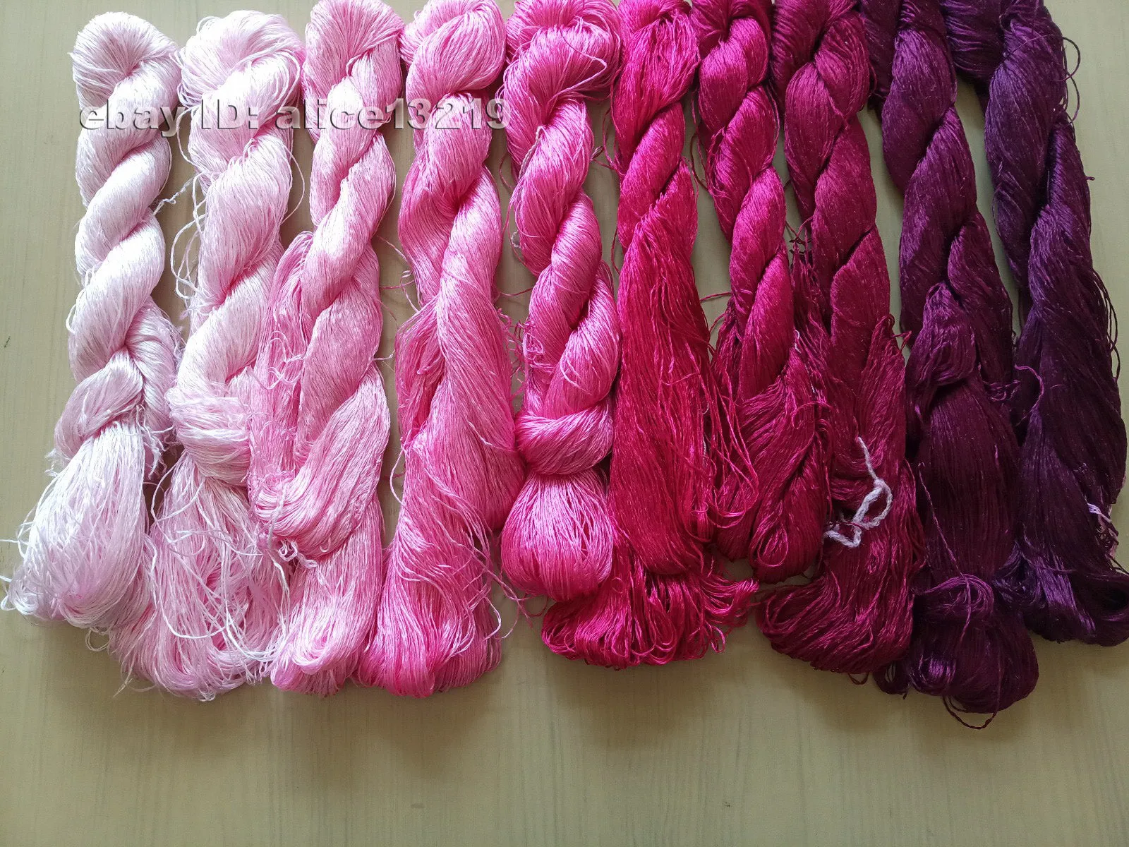 10bundles 100%real mulberry silk,hand-dyed embroidery silk floss/thread N25