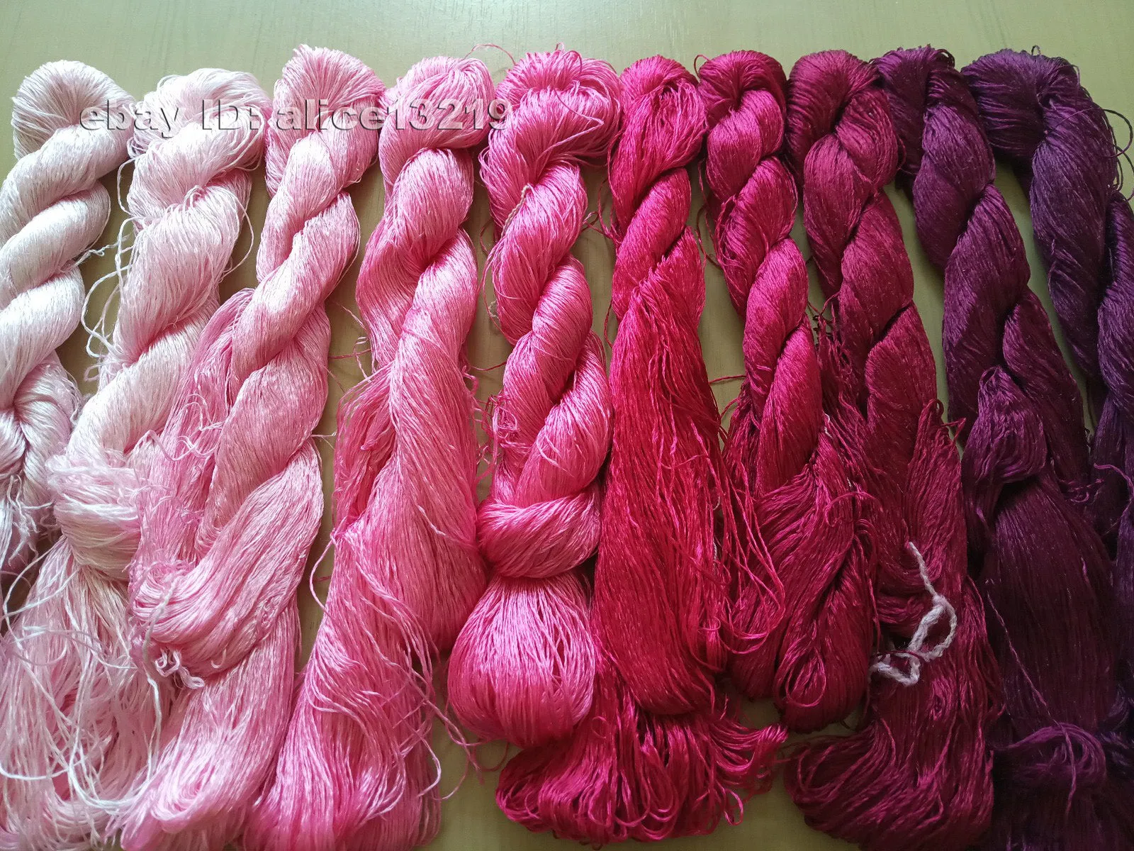 10bundles 100%real mulberry silk,hand-dyed embroidery silk floss/thread N25