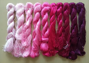 10bundles 100%real mulberry silk,hand-dyed embroidery silk floss/thread N25