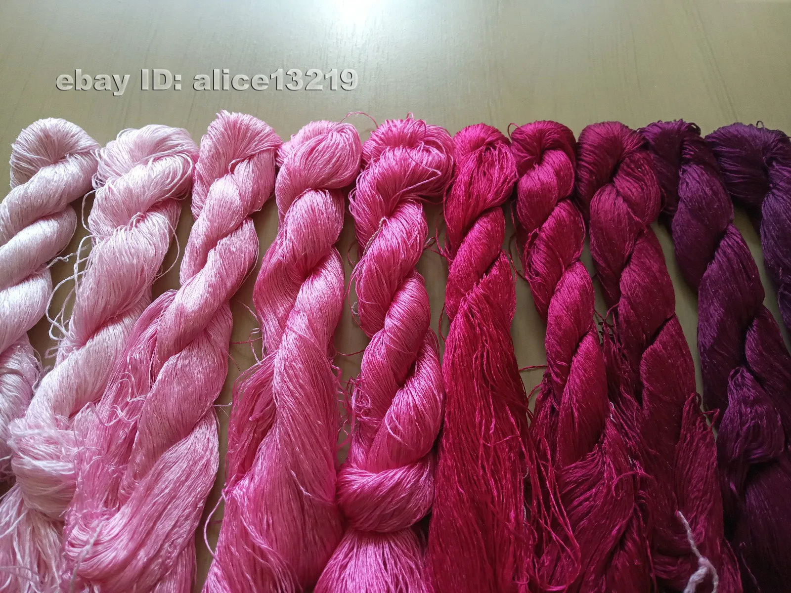 10bundles 100%real mulberry silk,hand-dyed embroidery silk floss/thread N25