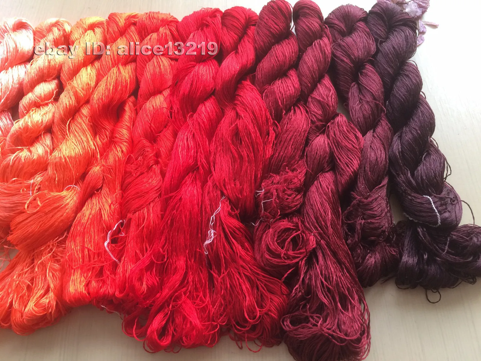 13bundle 100%real mulberry silk,hand-dyed embroidery silk floss/thread N3