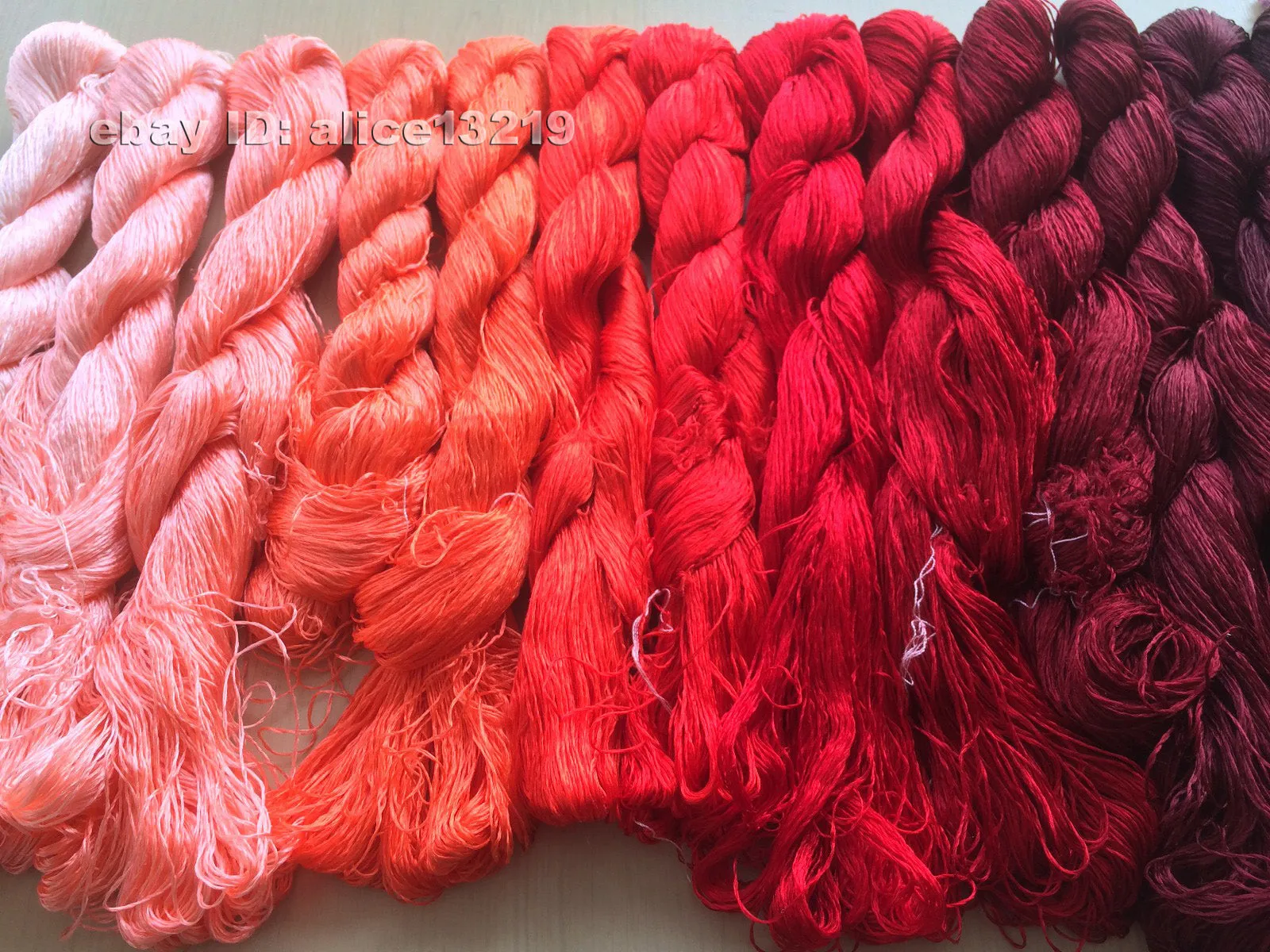 13bundle 100%real mulberry silk,hand-dyed embroidery silk floss/thread N3