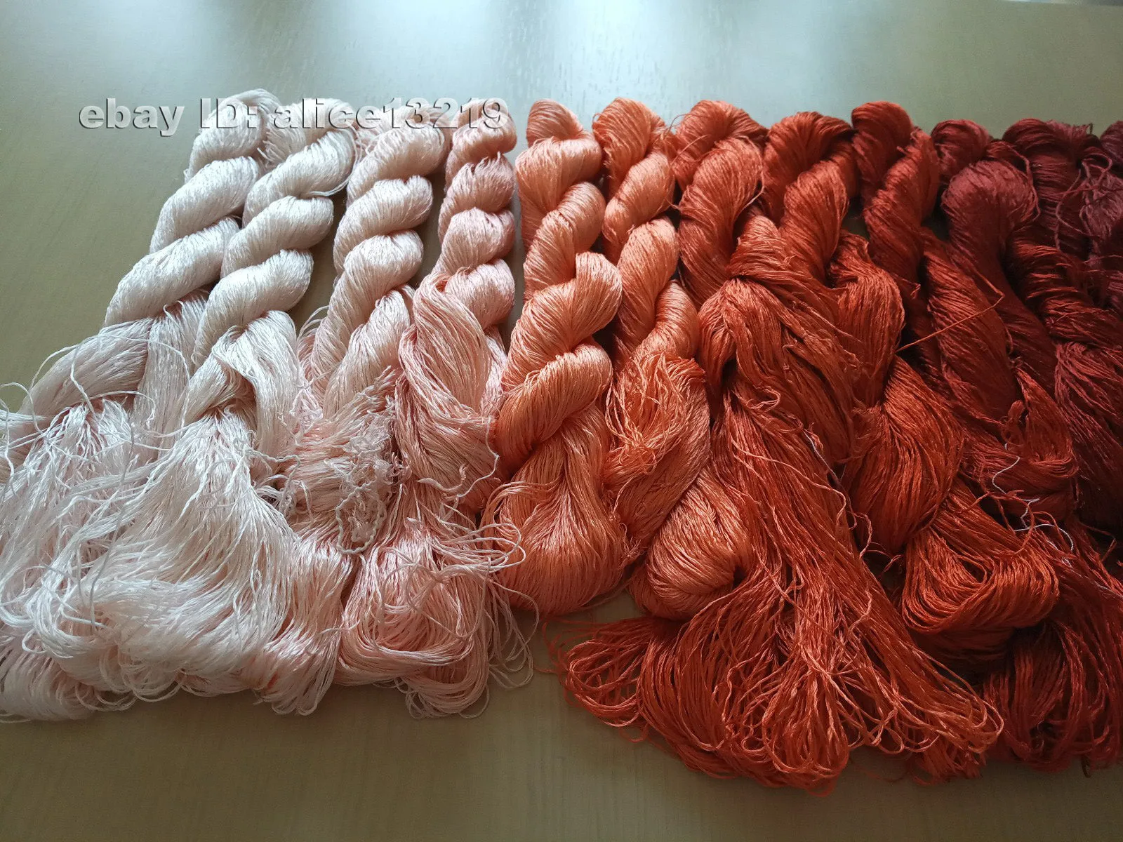 13bundles 100%real mulberry silk,hand-dyed embroidery silk floss/thread N30