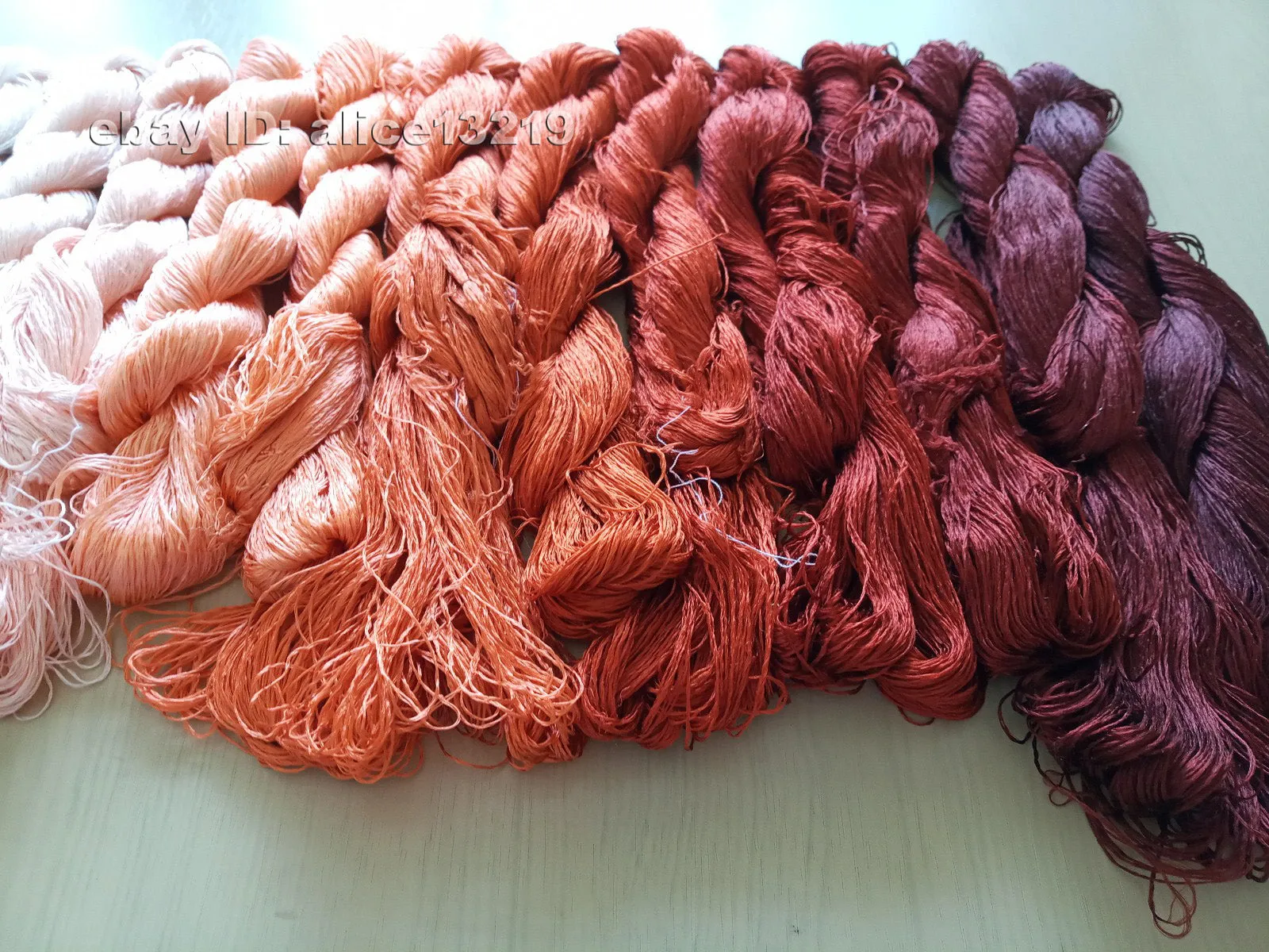 13bundles 100%real mulberry silk,hand-dyed embroidery silk floss/thread N30