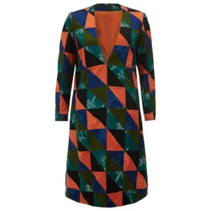 1960s Couture Patchwork Chinese Silk Coat