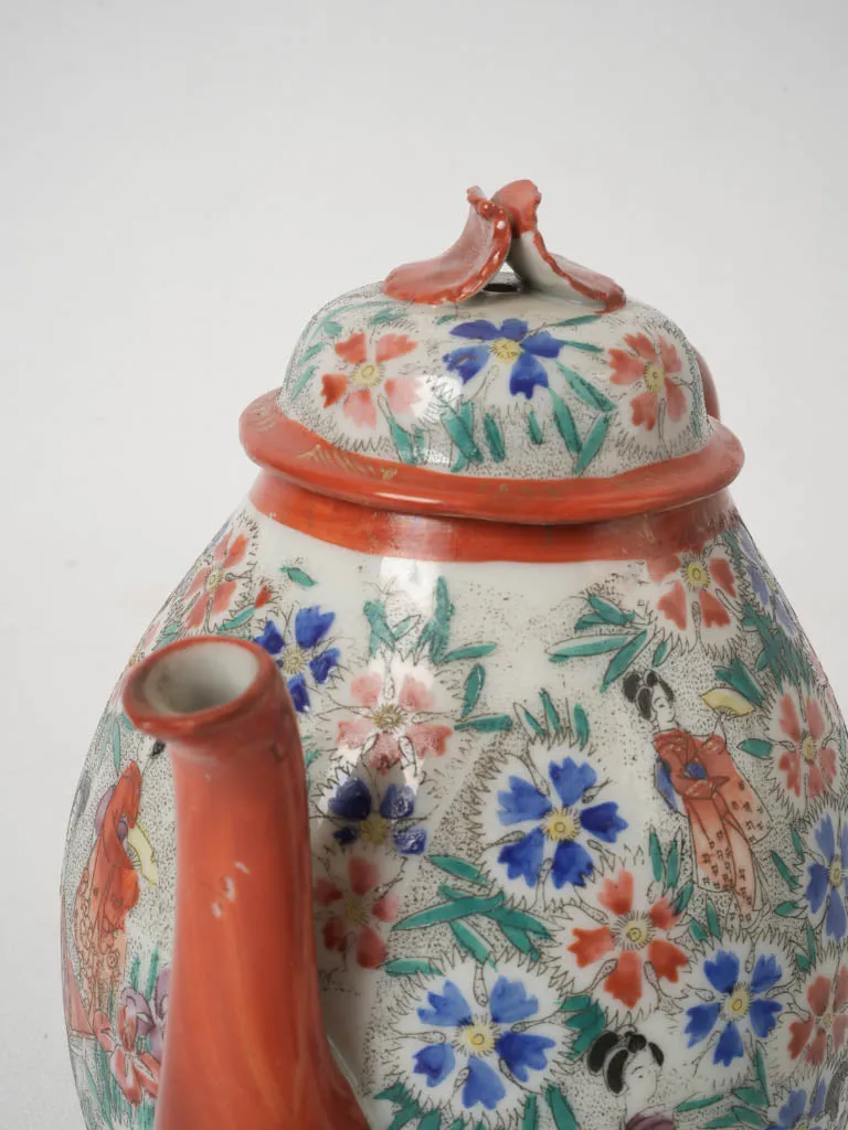 19th-century Japanese teapot and sugar bowl