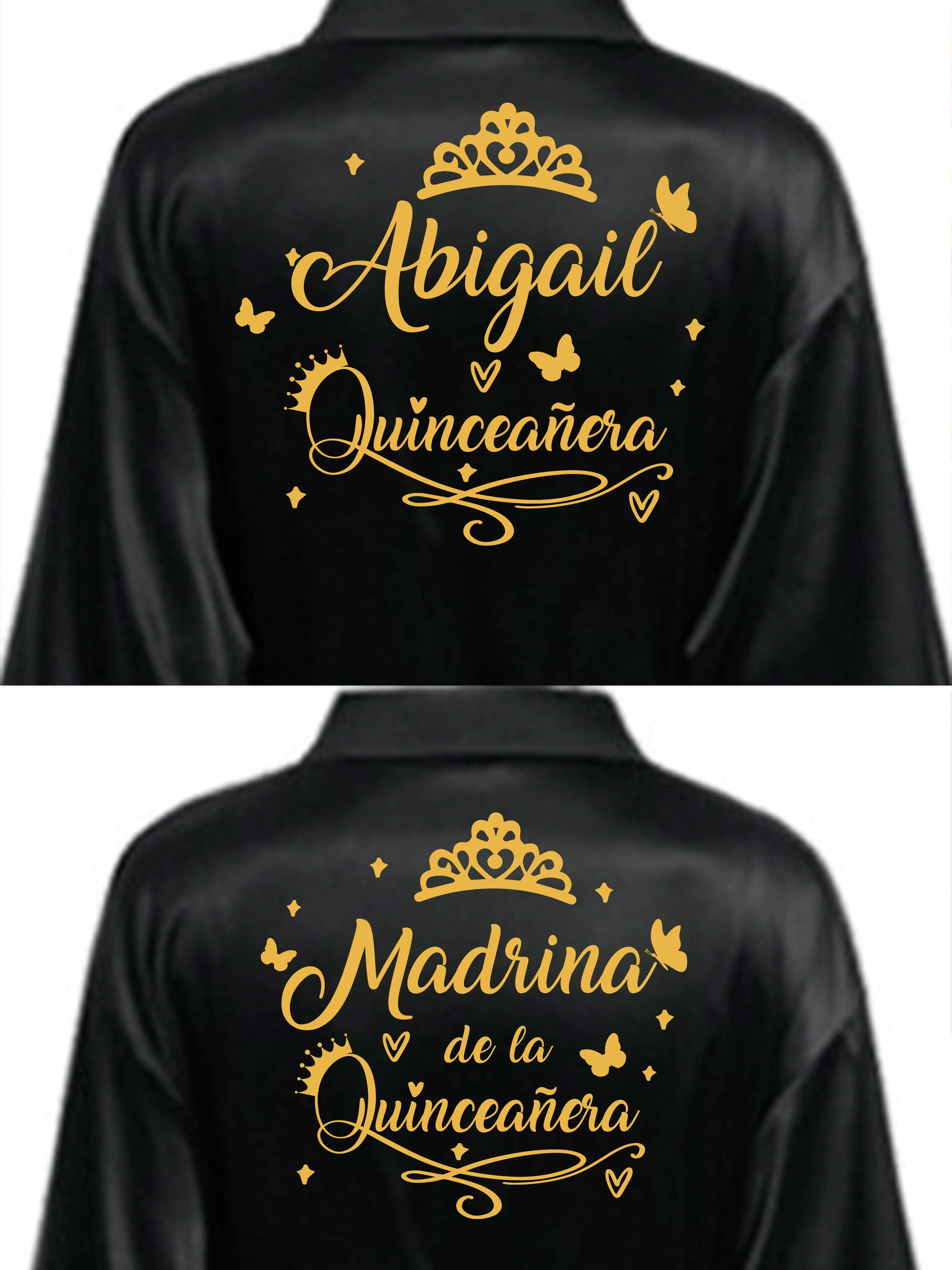 2 Batas quinceanera Black with Gold