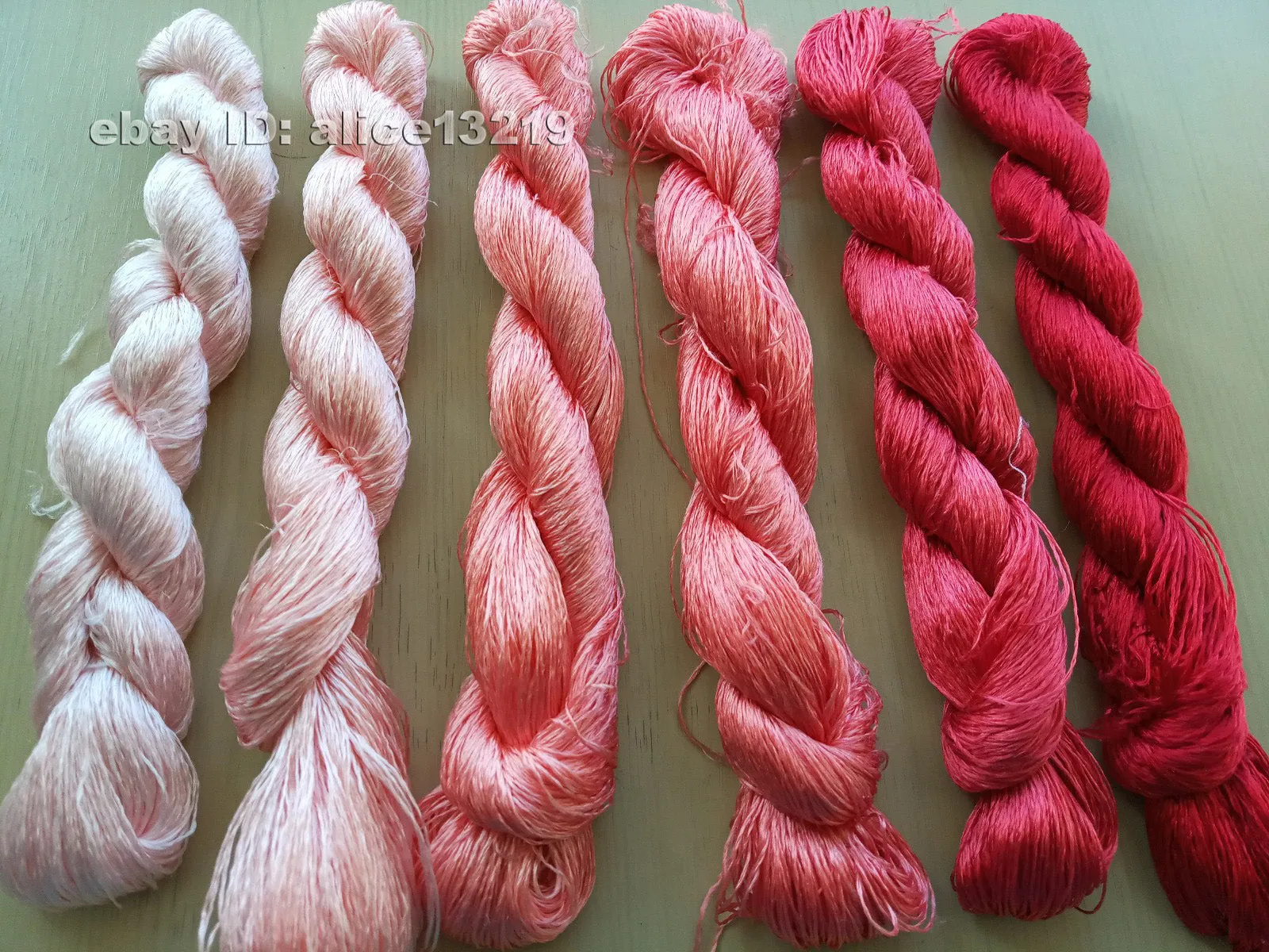 6bundles 100%real mulberry silk,hand-dyed embroidery silk floss/thread N114