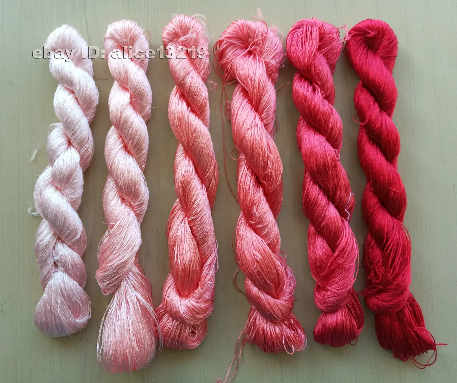 6bundles 100%real mulberry silk,hand-dyed embroidery silk floss/thread N114