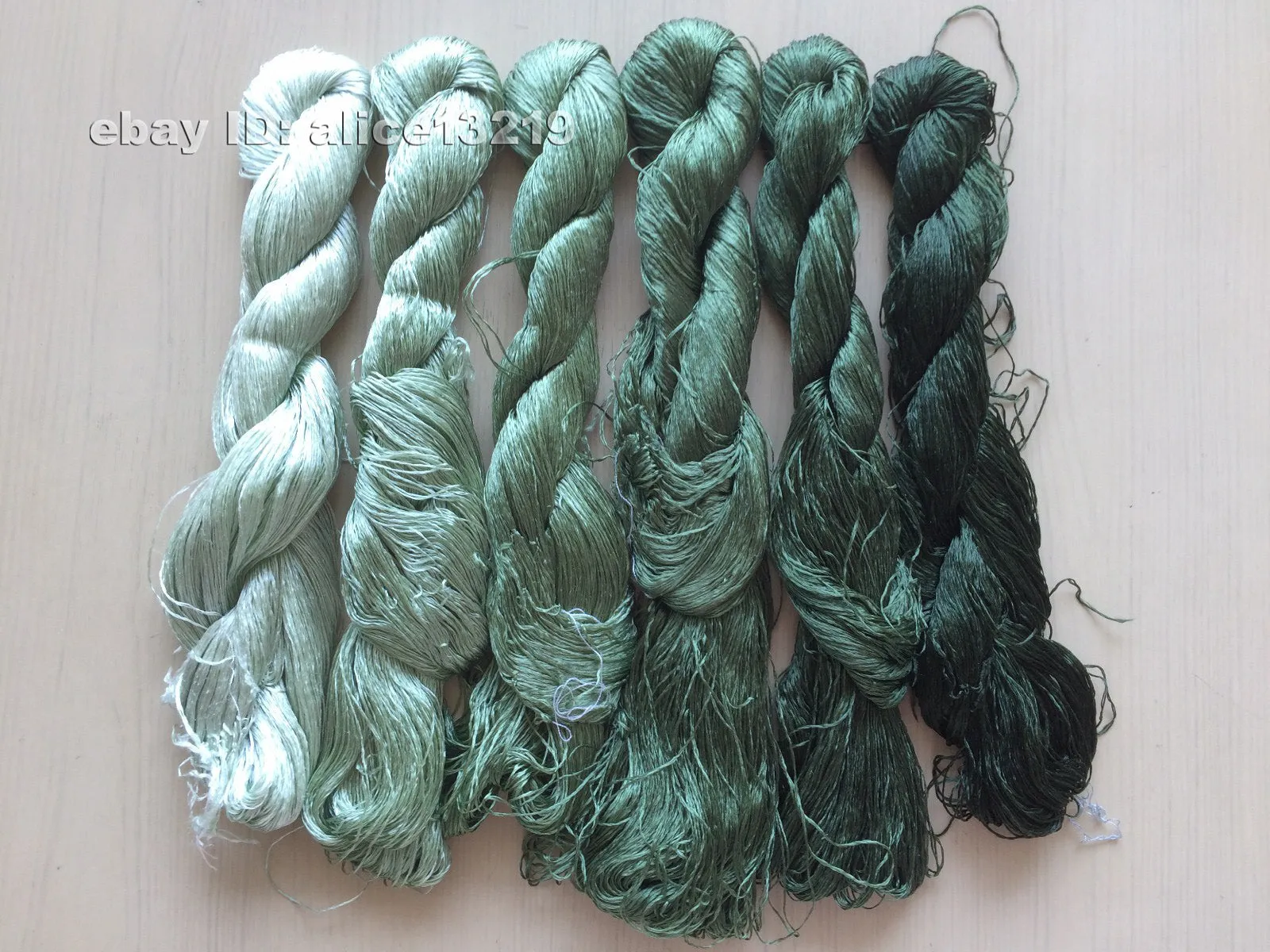 6bundles 100%real mulberry silk,hand-dyed embroidery silk floss/thread N15