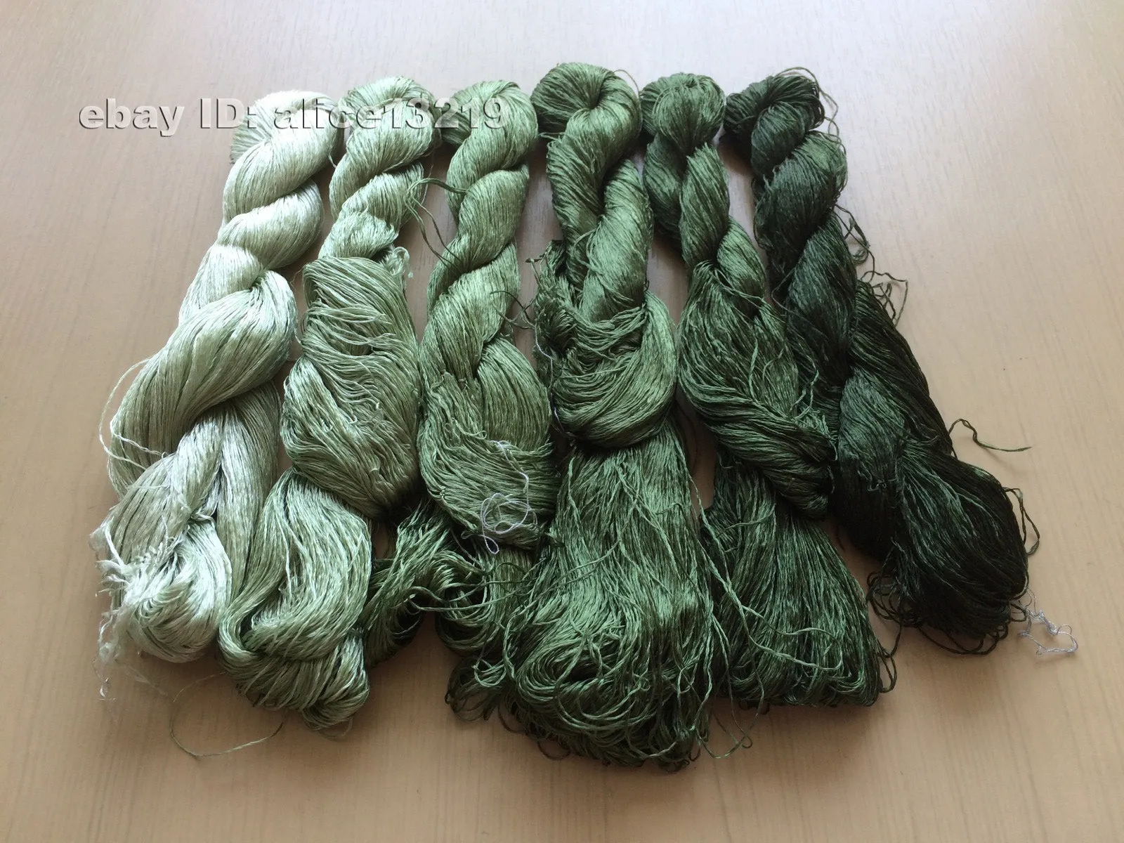 6bundles 100%real mulberry silk,hand-dyed embroidery silk floss/thread N15