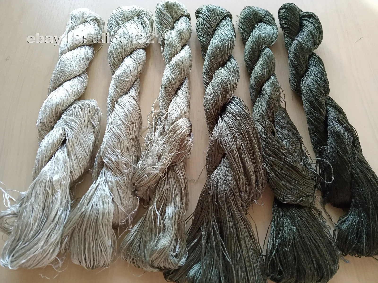 6bundles 100%real mulberry silk,hand-dyed embroidery silk floss/thread N66