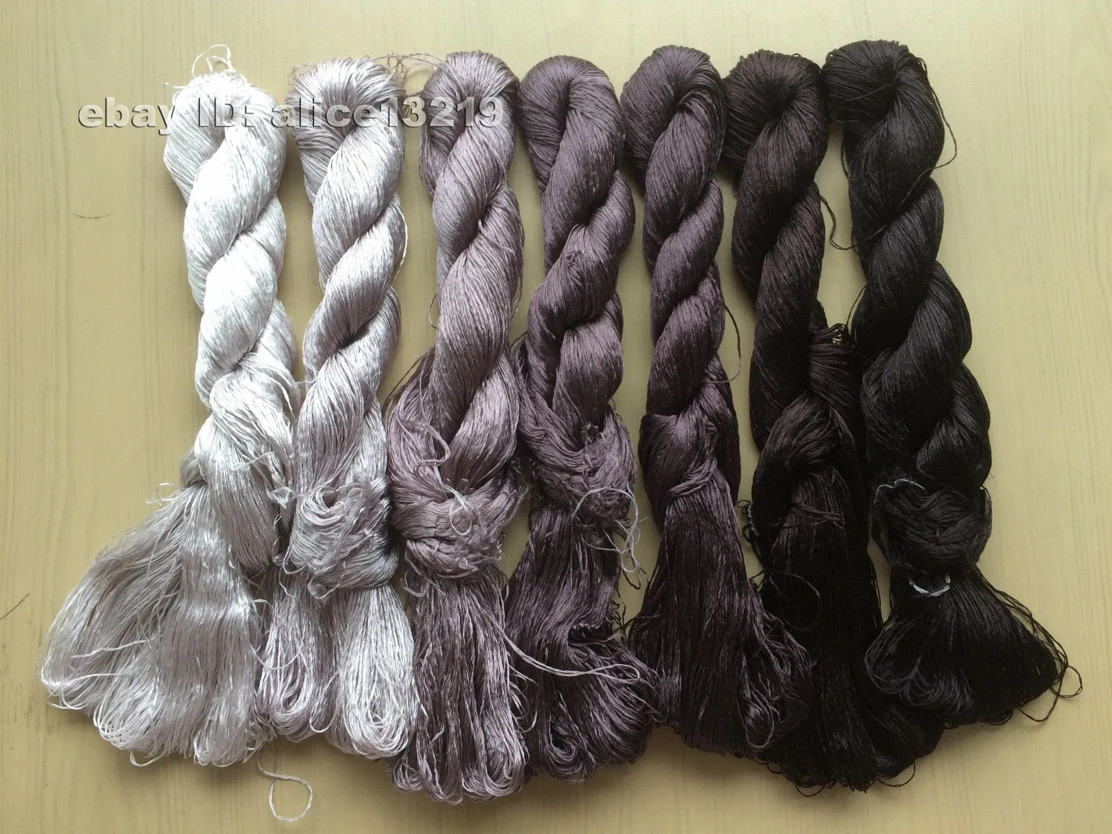 7bundles 100%real mulberry silk,hand-dyed embroidery silk floss/thread N14