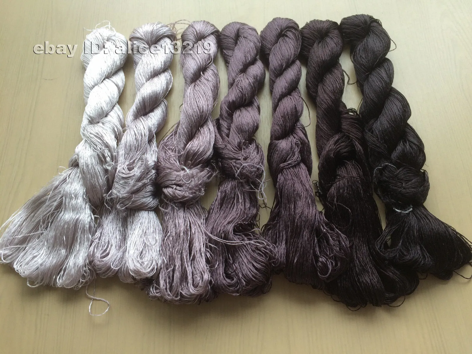 7bundles 100%real mulberry silk,hand-dyed embroidery silk floss/thread N14