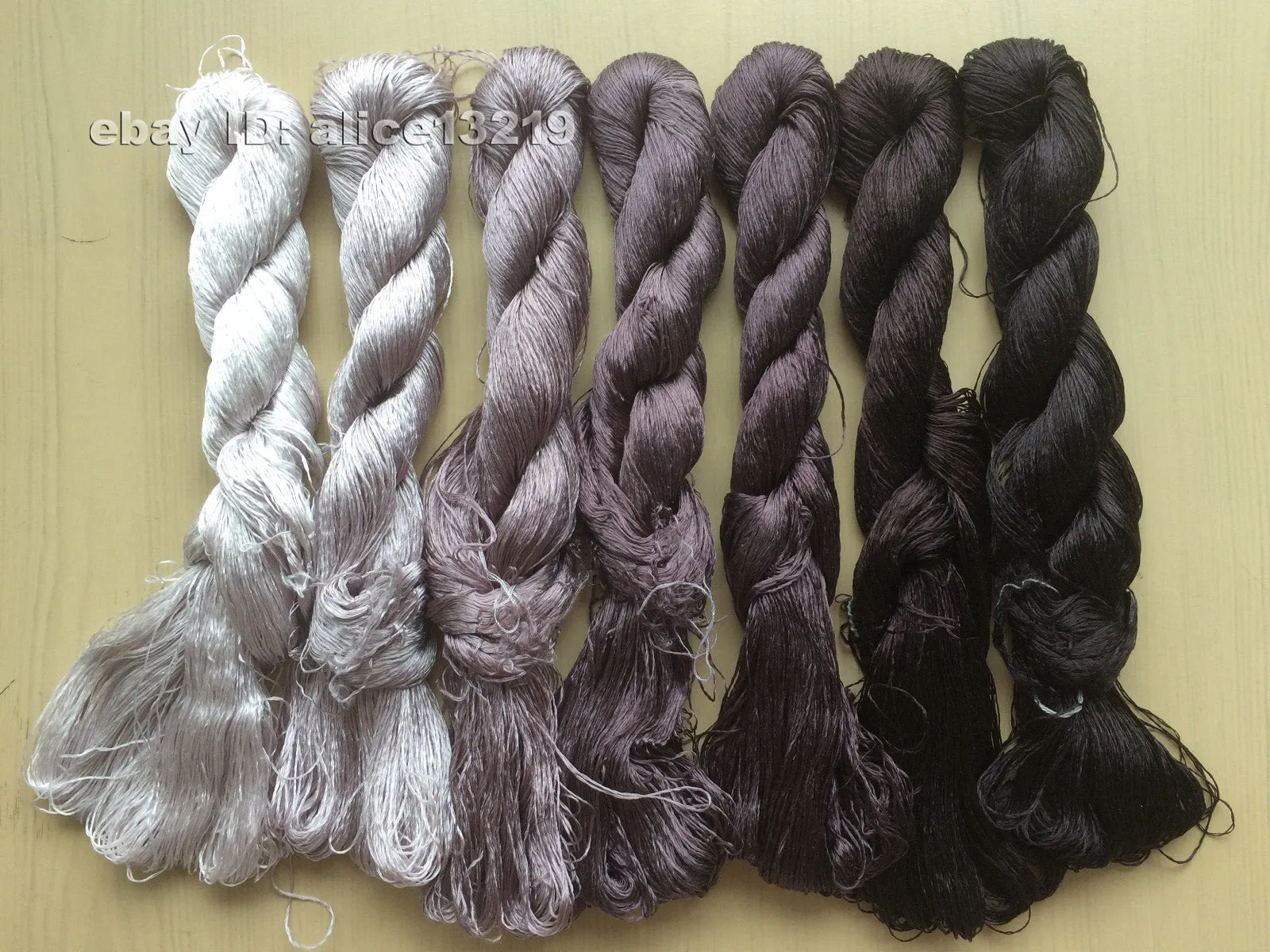 7bundles 100%real mulberry silk,hand-dyed embroidery silk floss/thread N14