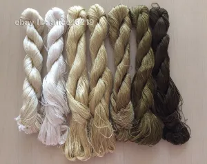 7bundles 100%real mulberry silk,hand-dyed embroidery silk floss/thread N18