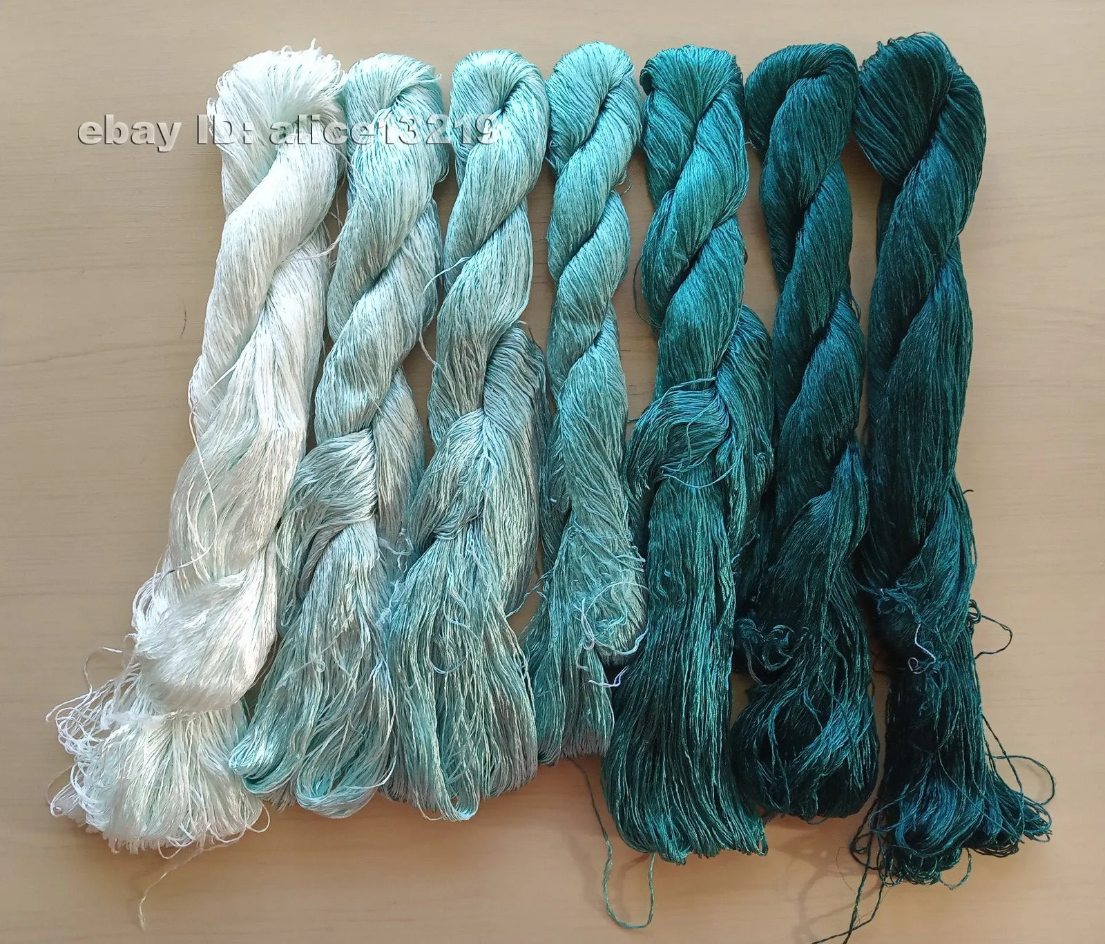 7bundles 100%real mulberry silk,hand-dyed embroidery silk floss/thread N50