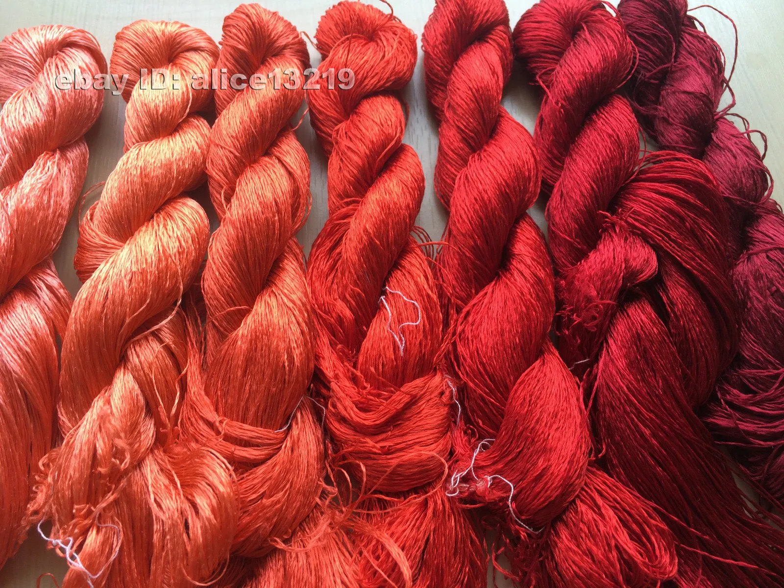 7bundles 100%real mulberry silk,hand-dyed embroidery silk floss/thread N7