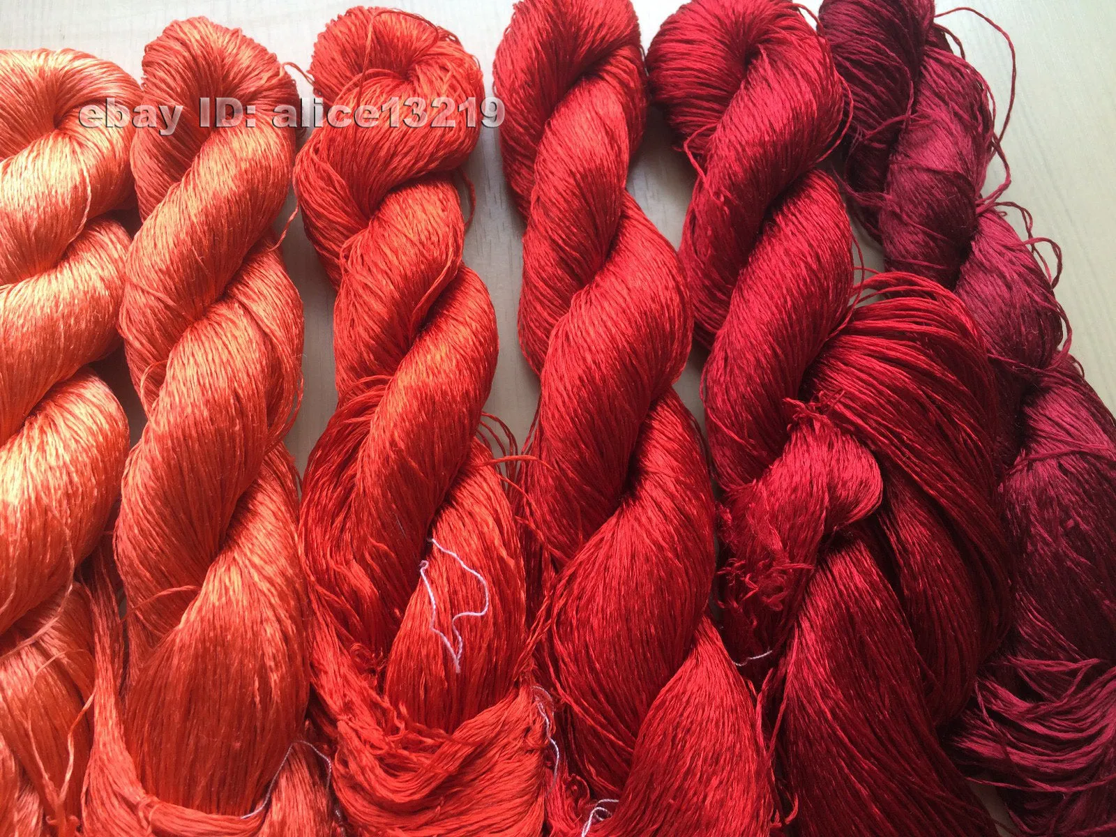 7bundles 100%real mulberry silk,hand-dyed embroidery silk floss/thread N7