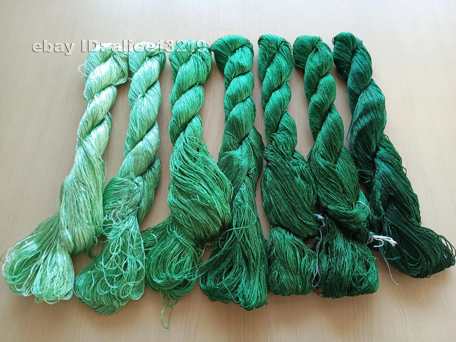 7bundles 100%real mulberry silk,hand-dyed embroidery silk floss/thread N91