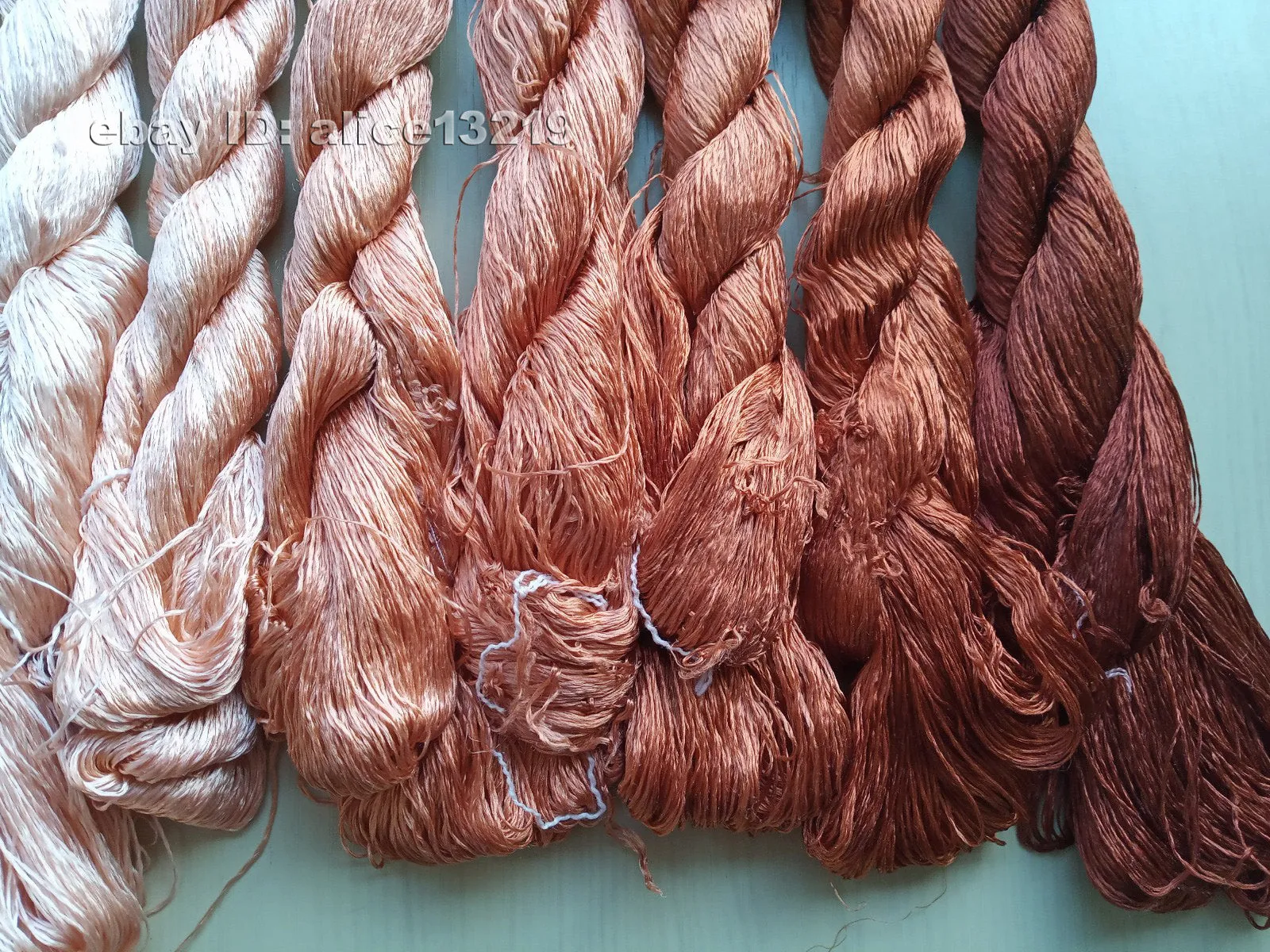 8bundles 100%real mulberry silk,hand-dyed embroidery silk floss/thread N100