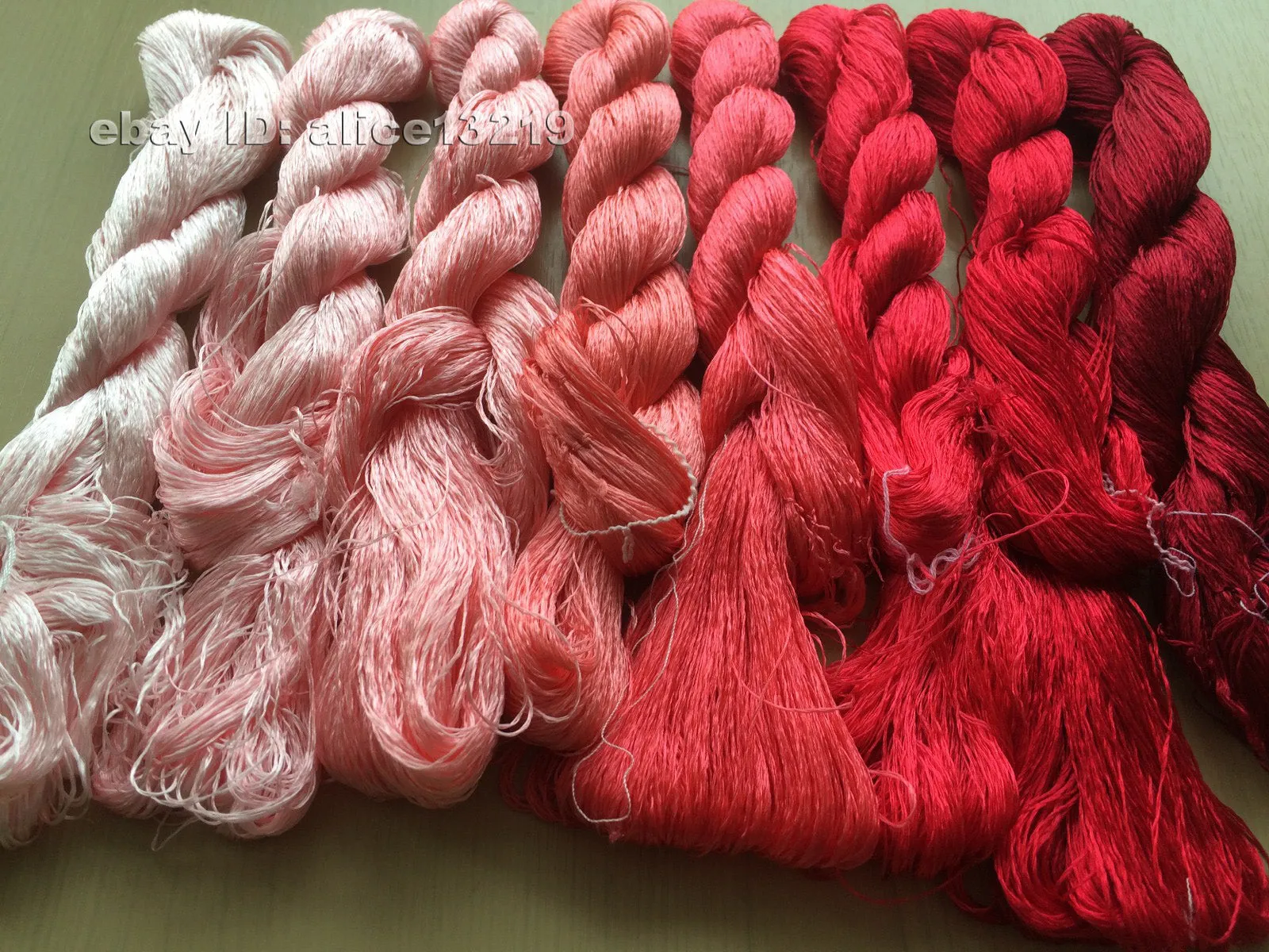 8bundles 100%real mulberry silk,hand-dyed embroidery silk floss/thread N11