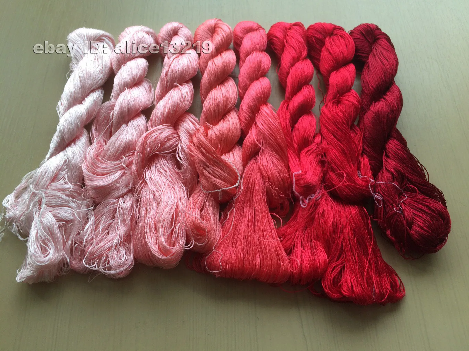 8bundles 100%real mulberry silk,hand-dyed embroidery silk floss/thread N11