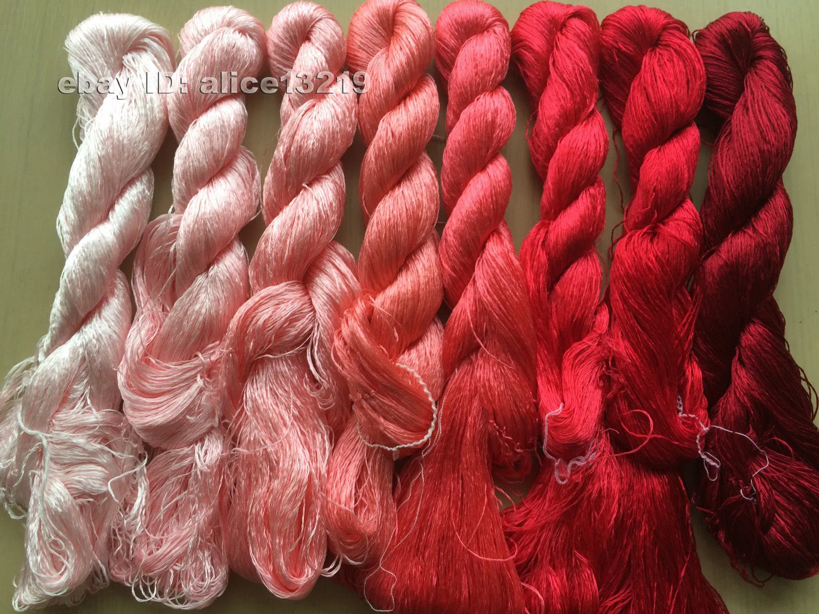 8bundles 100%real mulberry silk,hand-dyed embroidery silk floss/thread N11