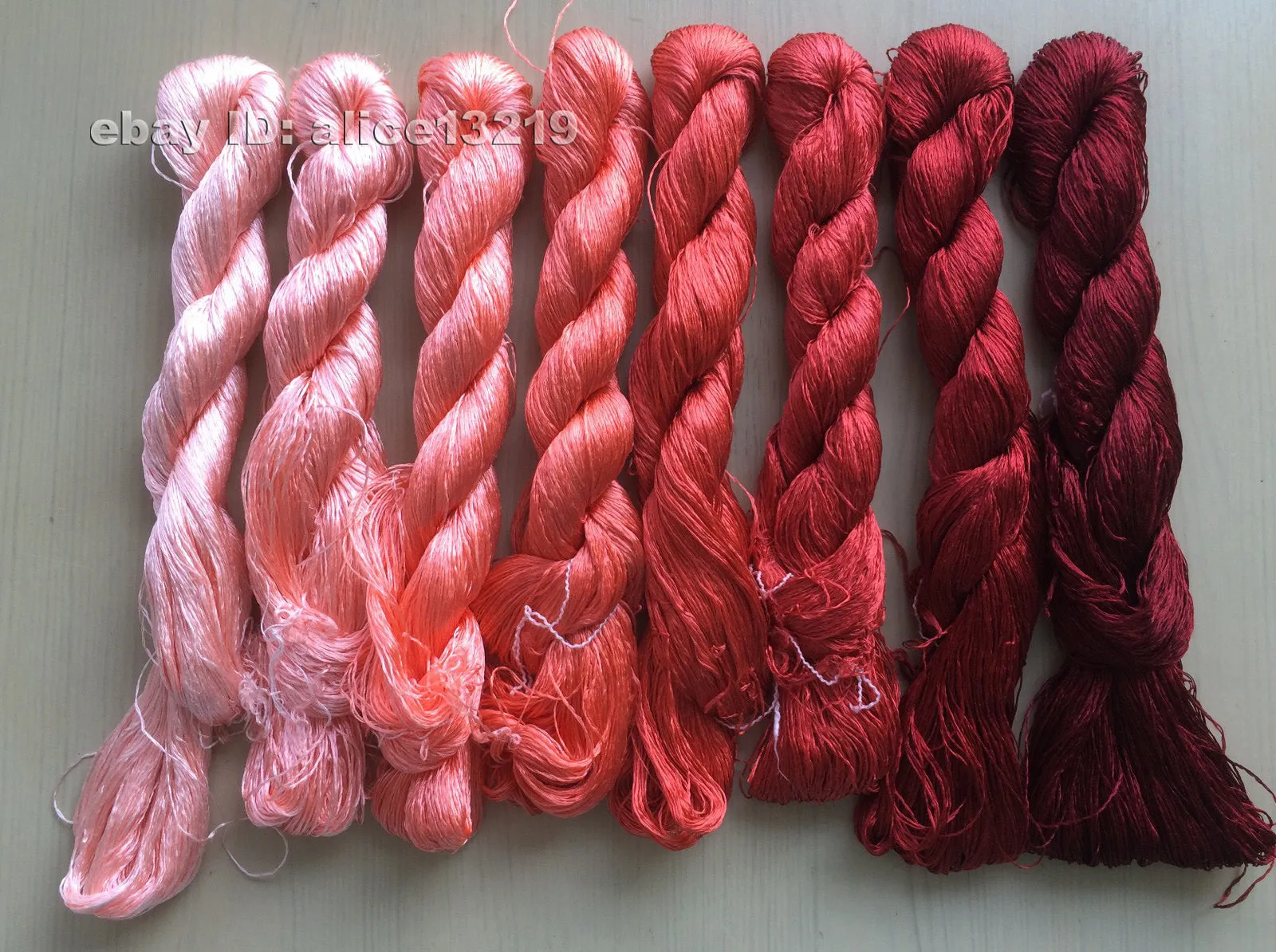 8bundles 100%real mulberry silk,hand-dyed embroidery silk floss/thread N33