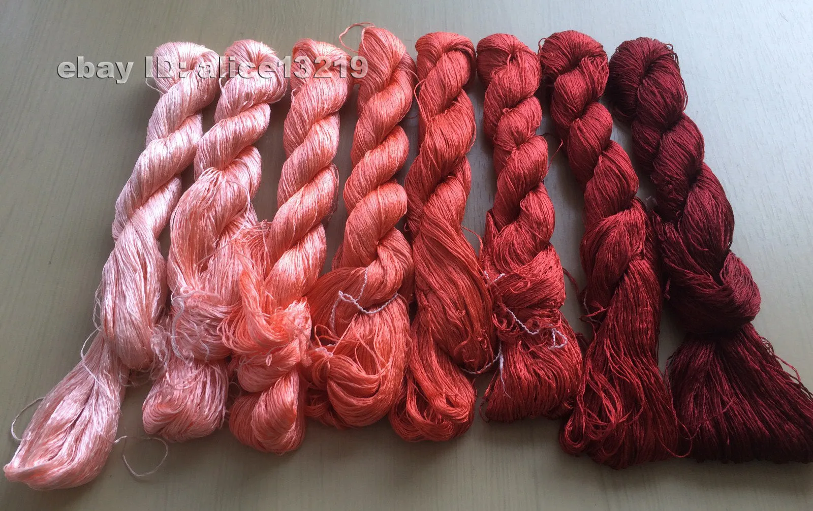 8bundles 100%real mulberry silk,hand-dyed embroidery silk floss/thread N33