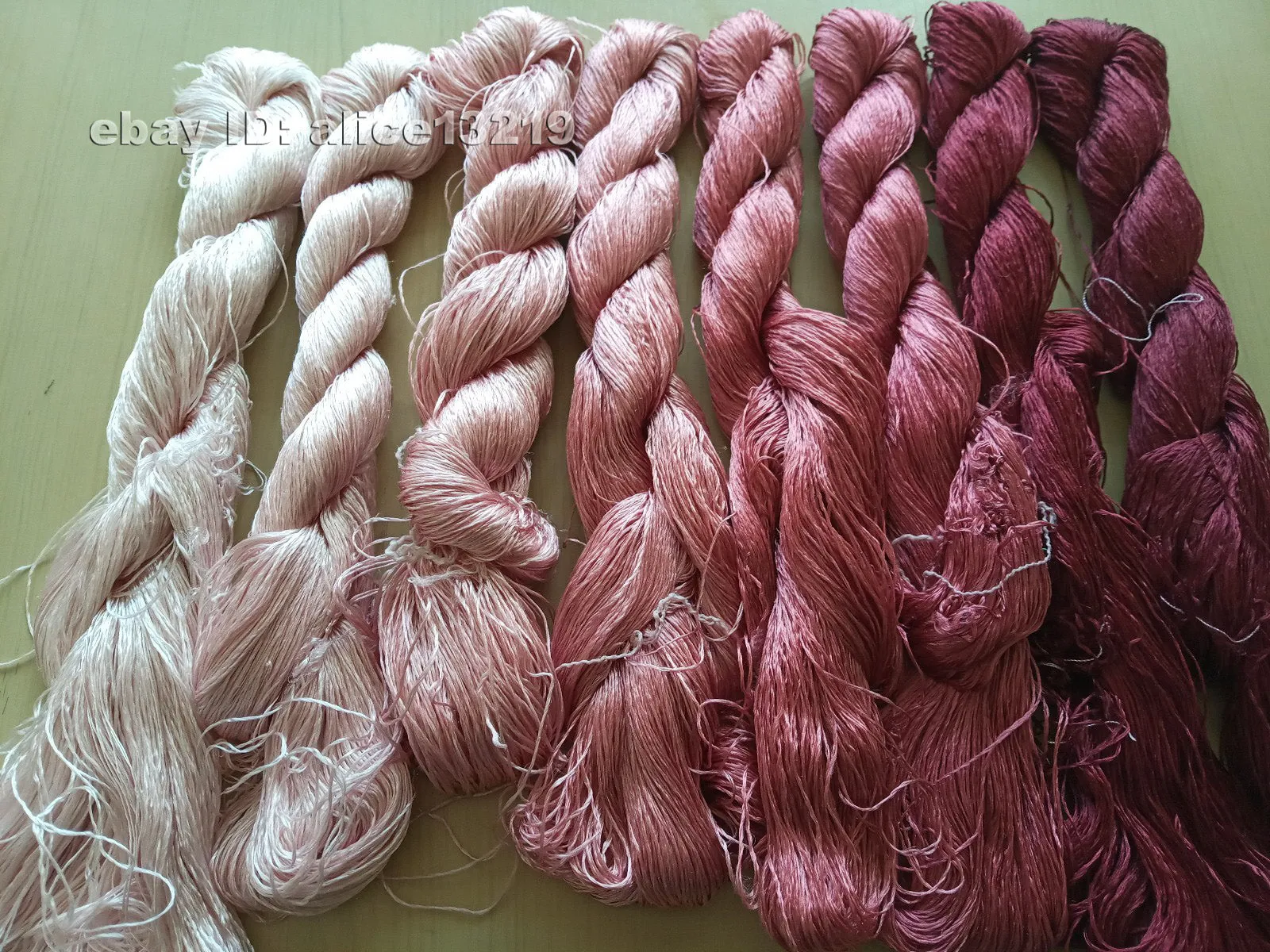 8bundles 100%real mulberry silk,hand-dyed embroidery silk floss/thread N37