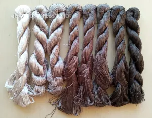 8bundles 100%real mulberry silk,hand-dyed embroidery silk floss/thread N82