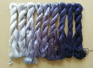 9bundles 100%real mulberry silk,hand-dyed embroidery silk floss/thread N22