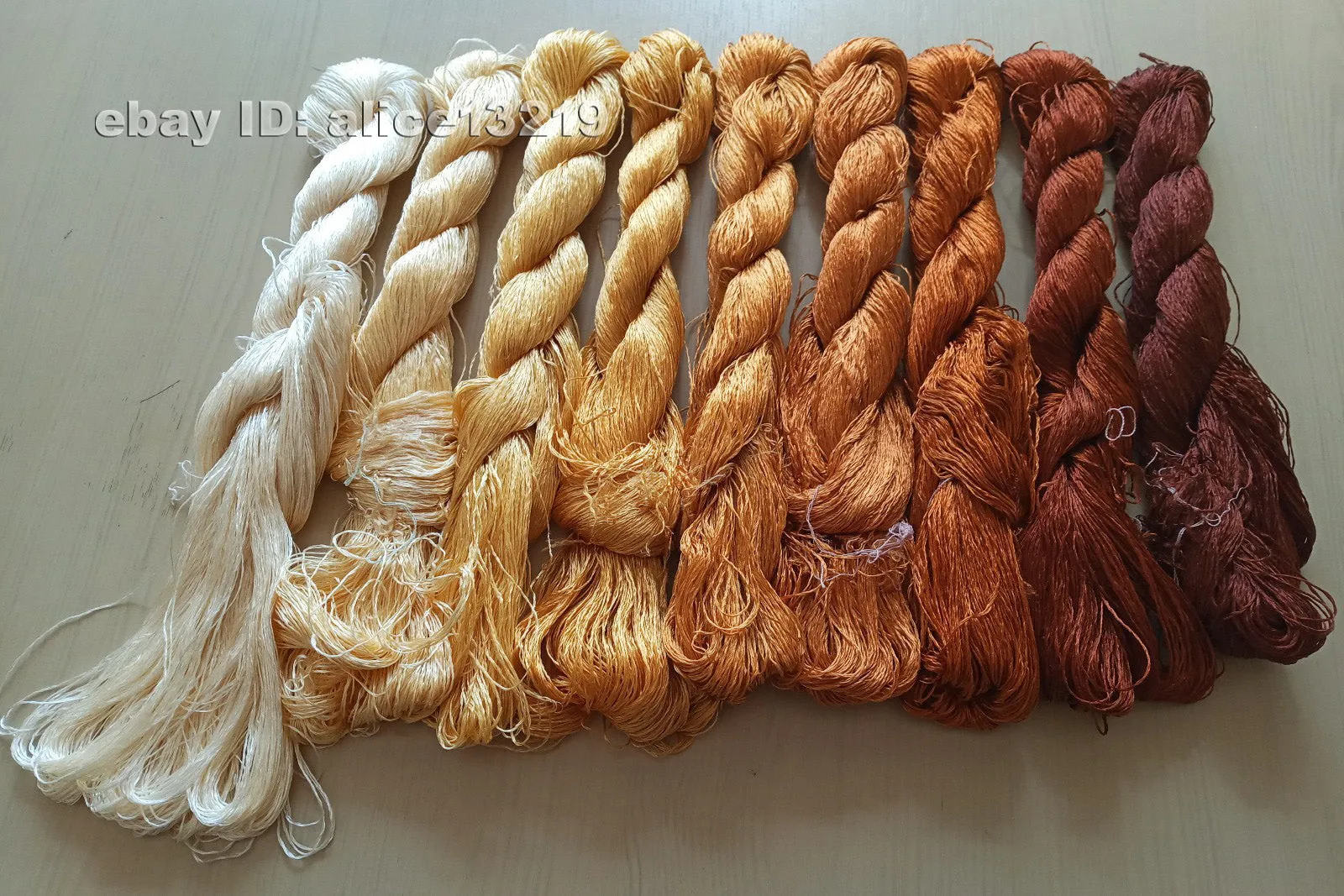 9bundles 100%real mulberry silk,hand-dyed embroidery silk floss/thread N27