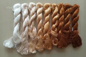 9bundles 100%real mulberry silk,hand-dyed embroidery silk floss/thread N36