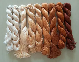 9bundles 100%real mulberry silk,hand-dyed embroidery silk floss/thread N59