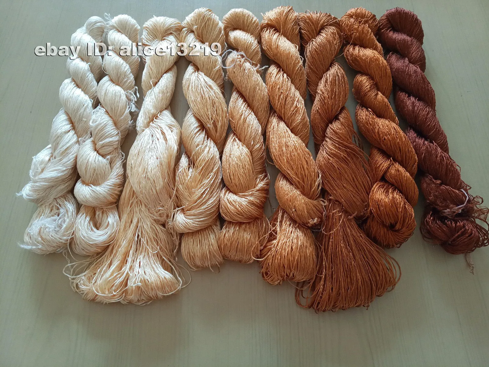 9bundles 100%real mulberry silk,hand-dyed embroidery silk floss/thread N59