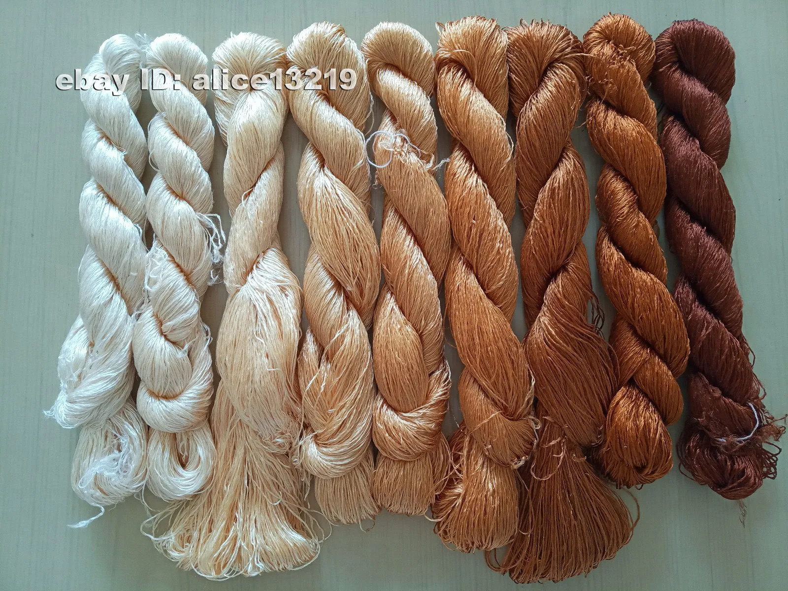 9bundles 100%real mulberry silk,hand-dyed embroidery silk floss/thread N59