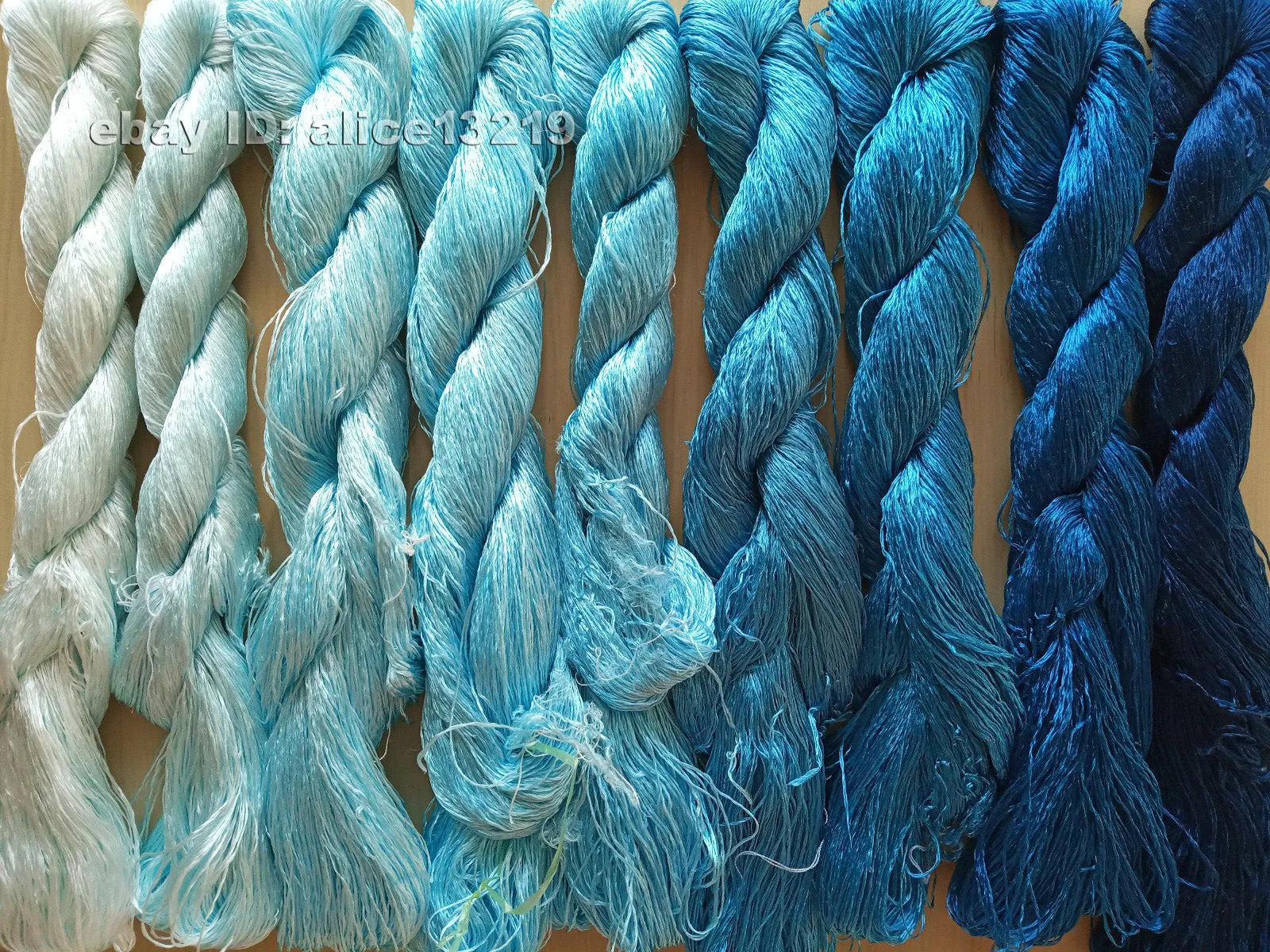 9bundles 100%real mulberry silk,hand-dyed embroidery silk floss/thread N64