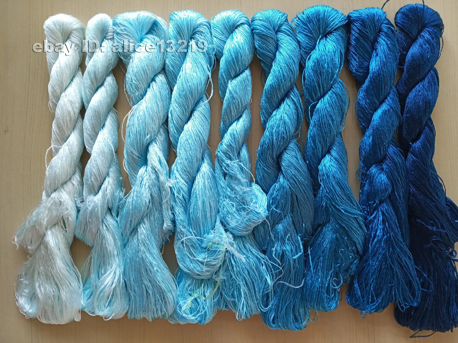 9bundles 100%real mulberry silk,hand-dyed embroidery silk floss/thread N64