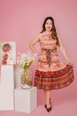 Abstract Painted Cheongsam Dress