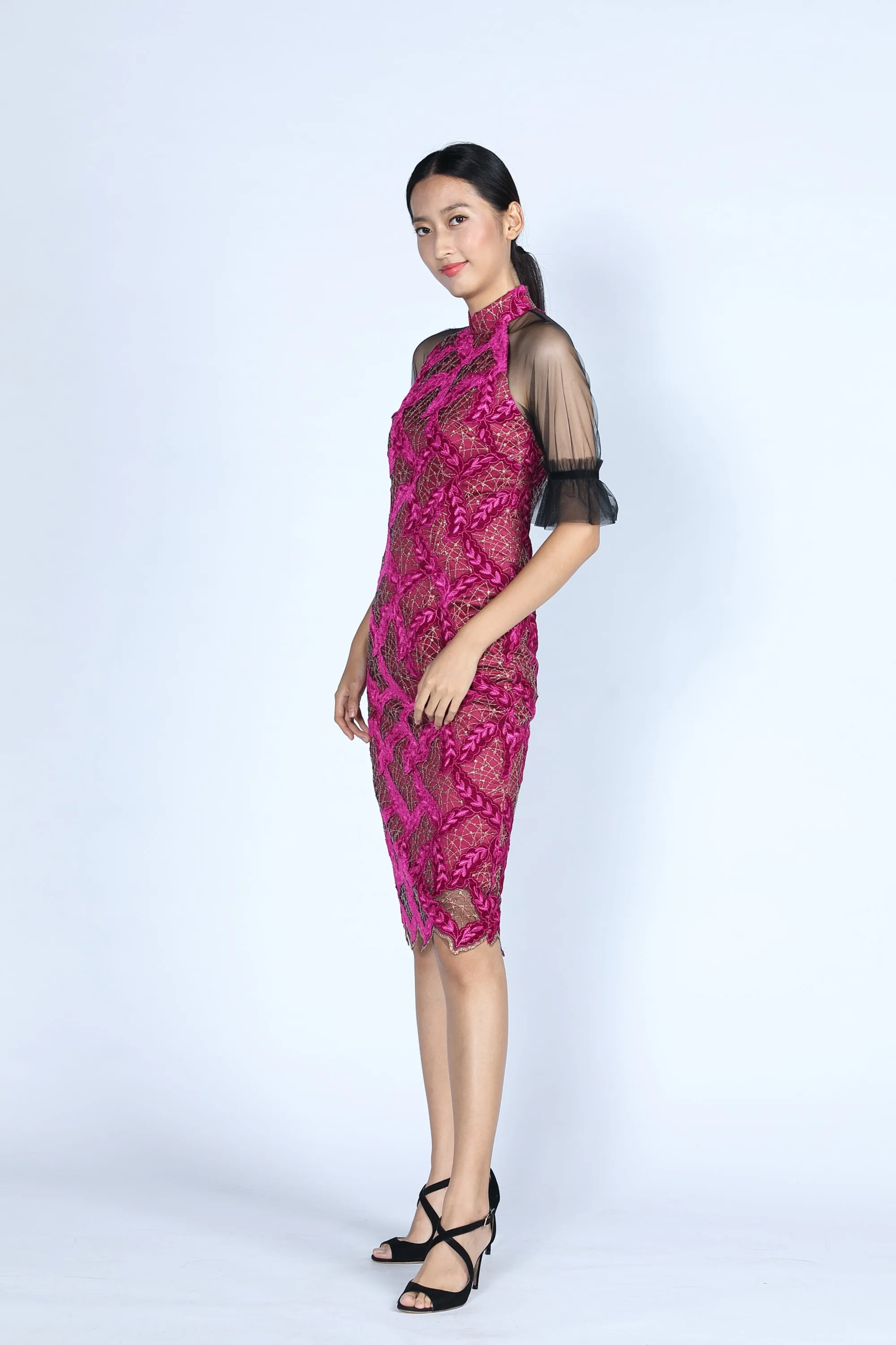 ANNETTE Ruffle Sleeves Cheongsam Qipao