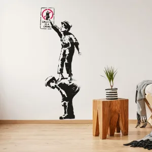 Banksy Graffiti is a crime Stencil