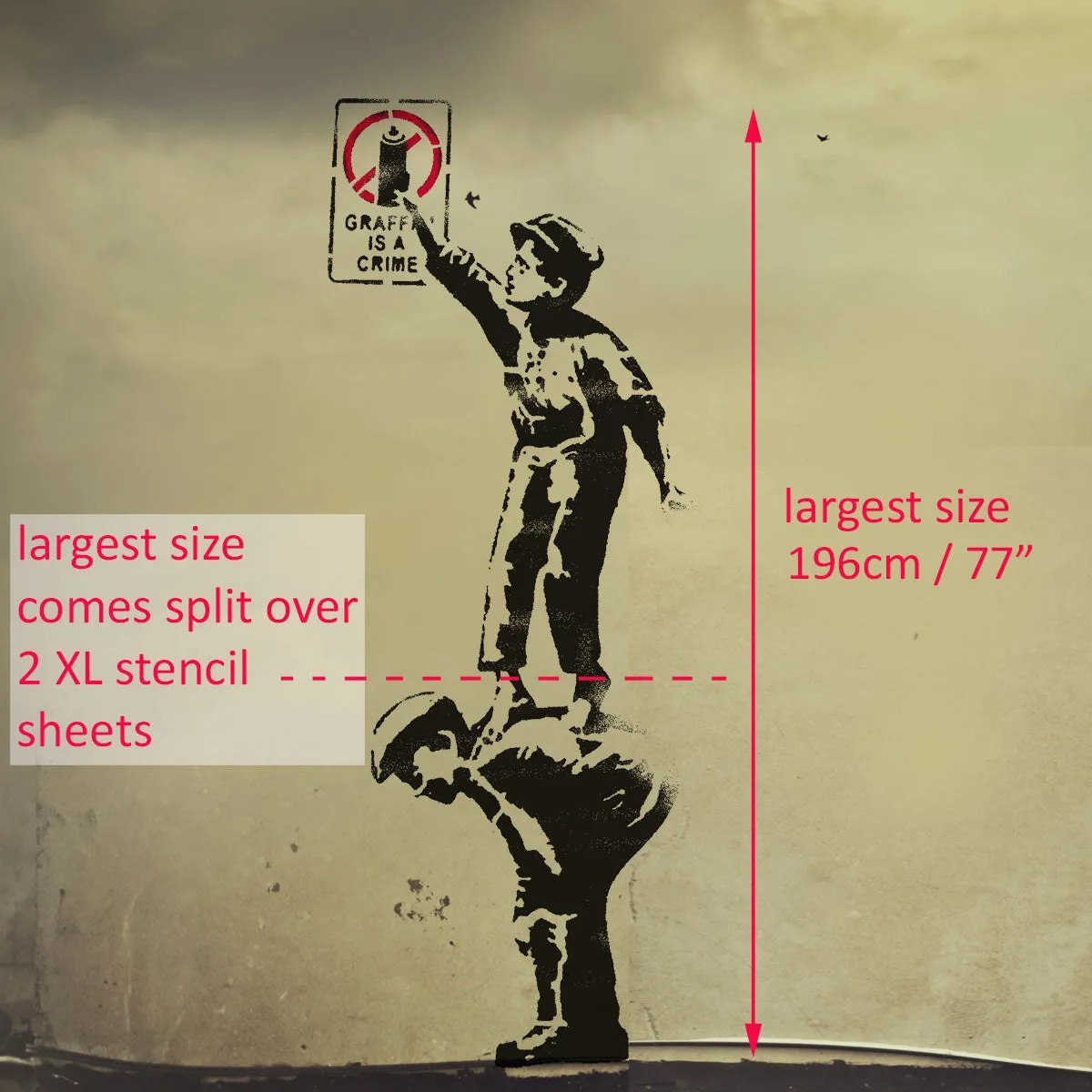 Banksy Graffiti is a crime Stencil