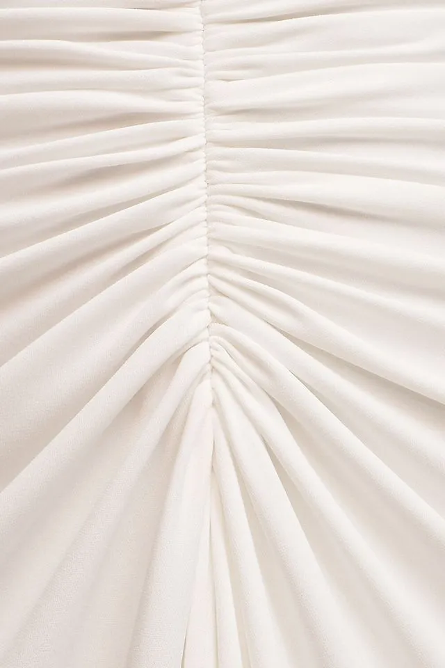 Bhldn Simone Strapless Ruched Wedding Bustier Dress, Ivory