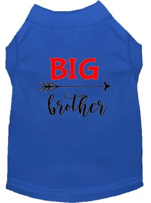 Big Brother Screen Print Dog Shirt Blue Xl