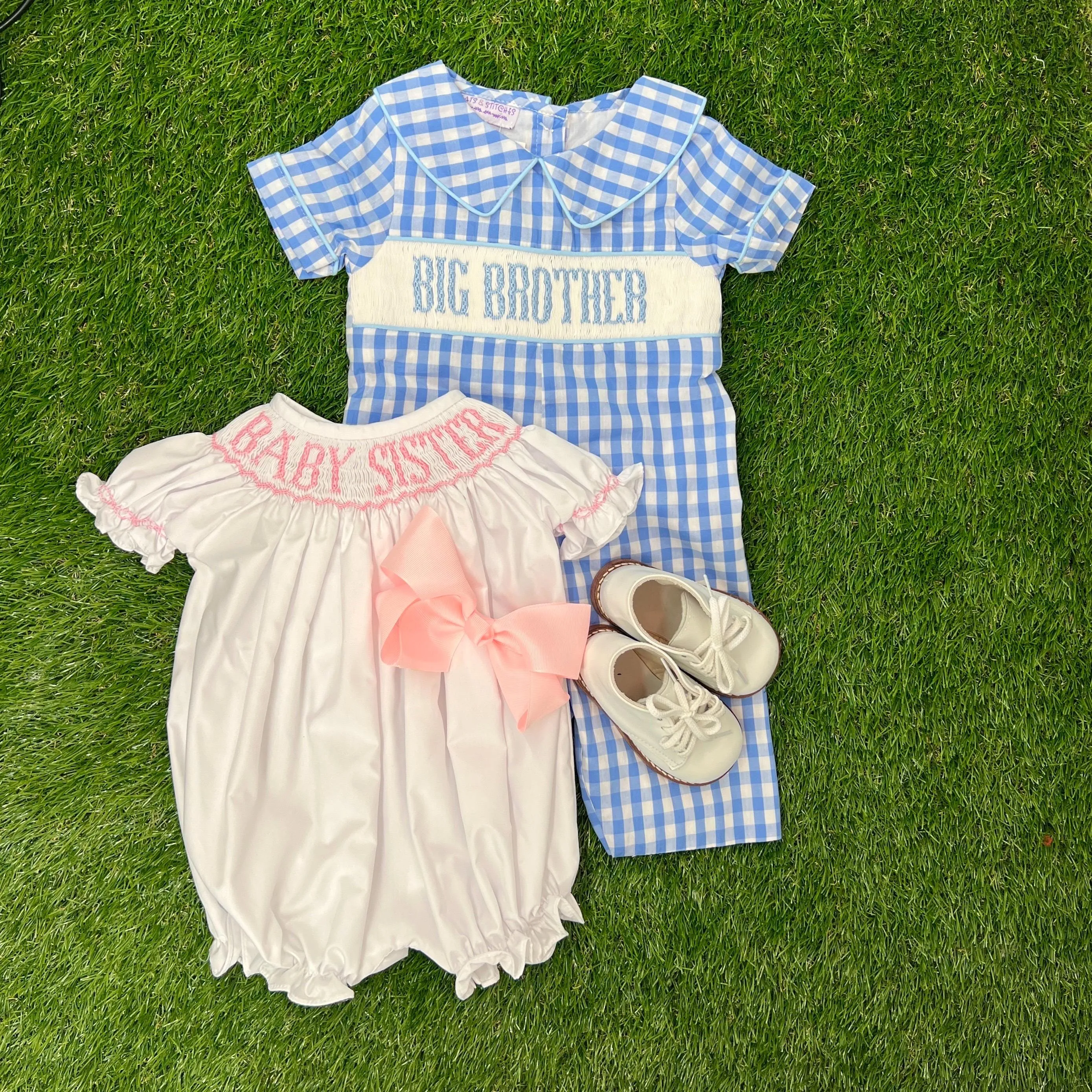 Big Brother Smocked Gingham Longall