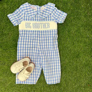 Big Brother Smocked Gingham Longall