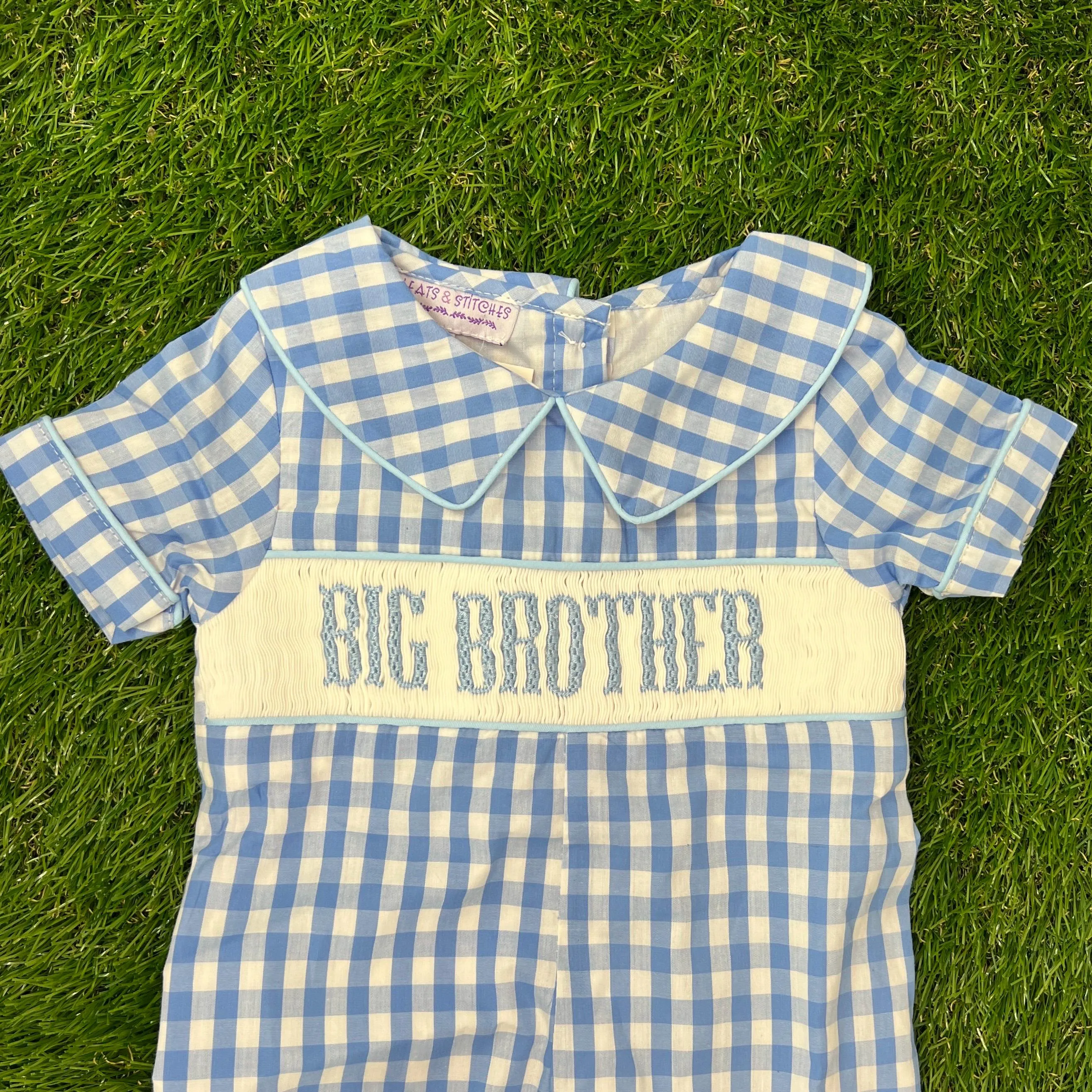 Big Brother Smocked Gingham Longall